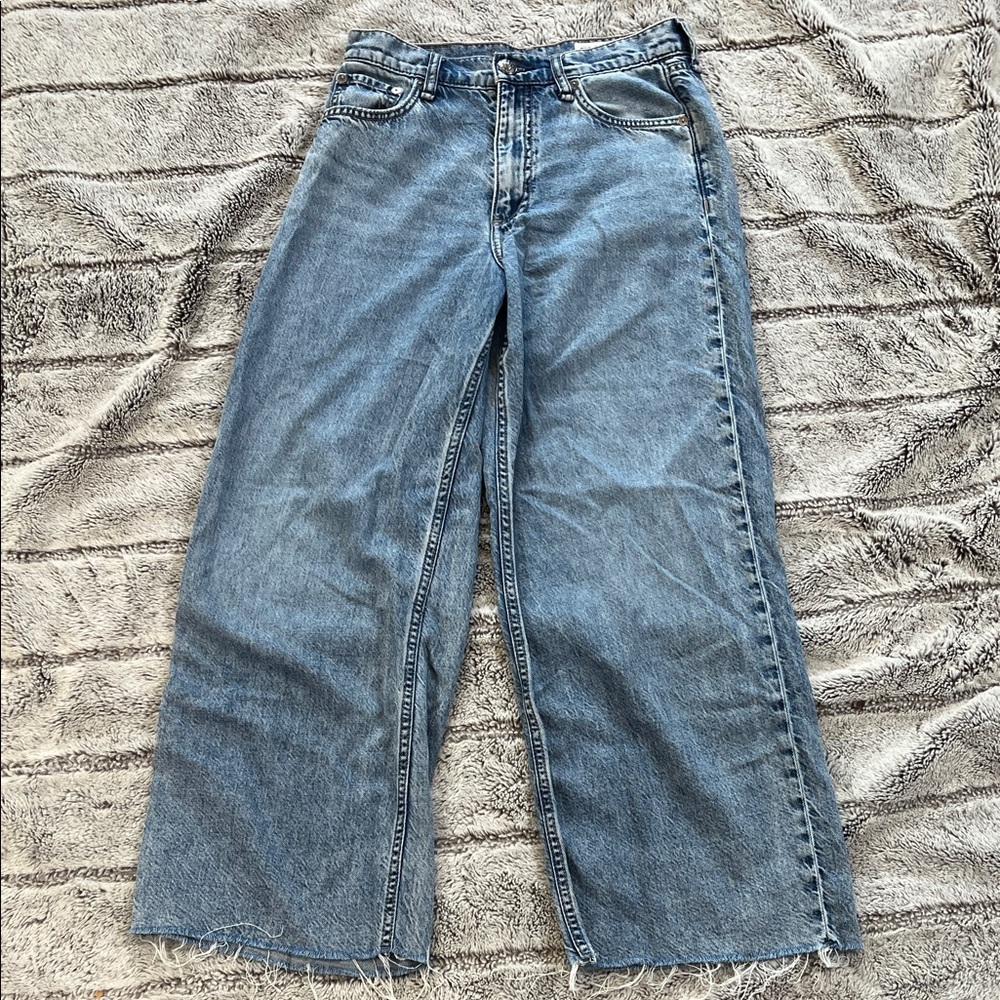 rag & bone Andi High-Rise Ankle Wide Leg Jeans